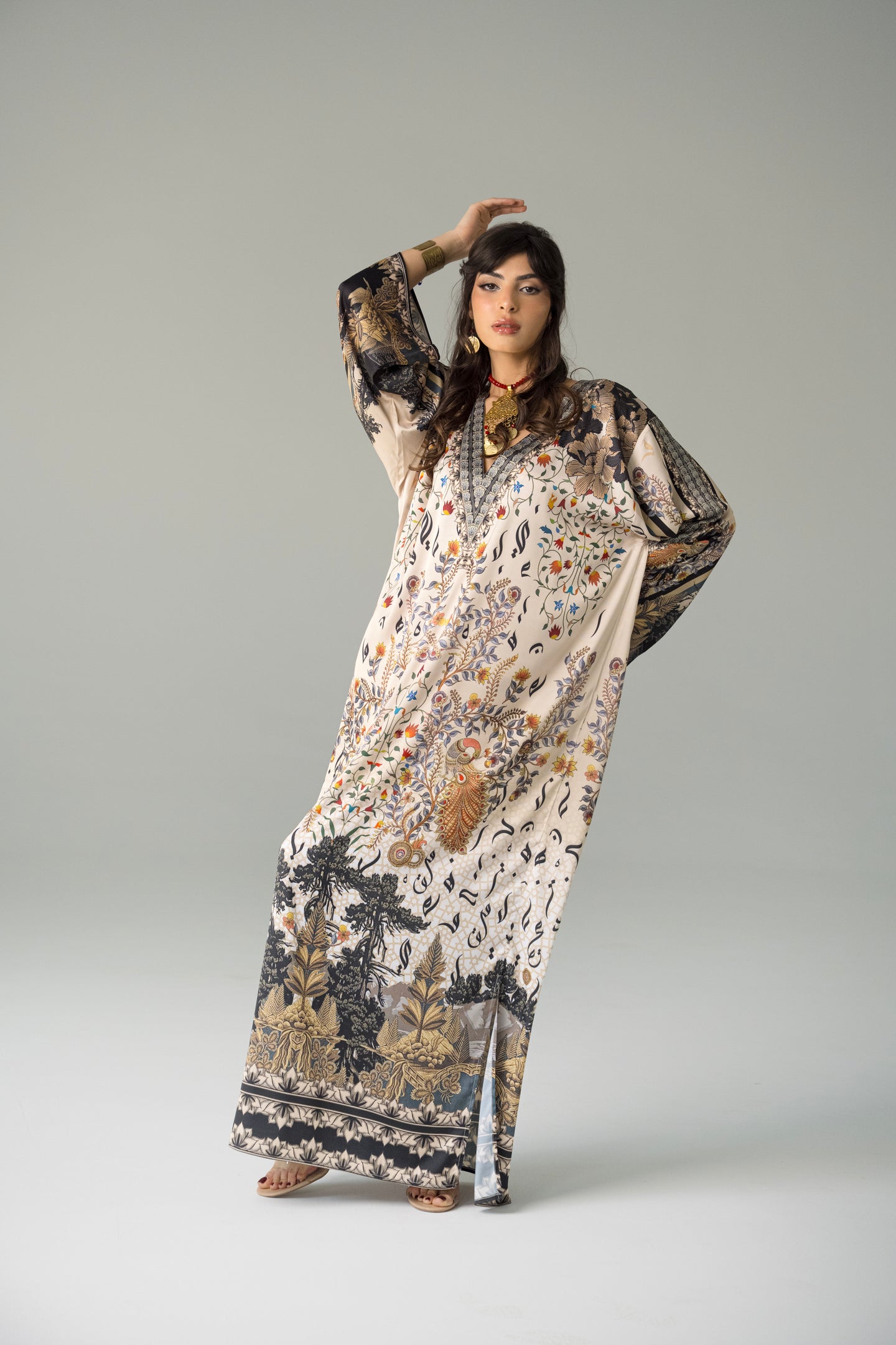 Isfahan - Silky Beige Kaftan